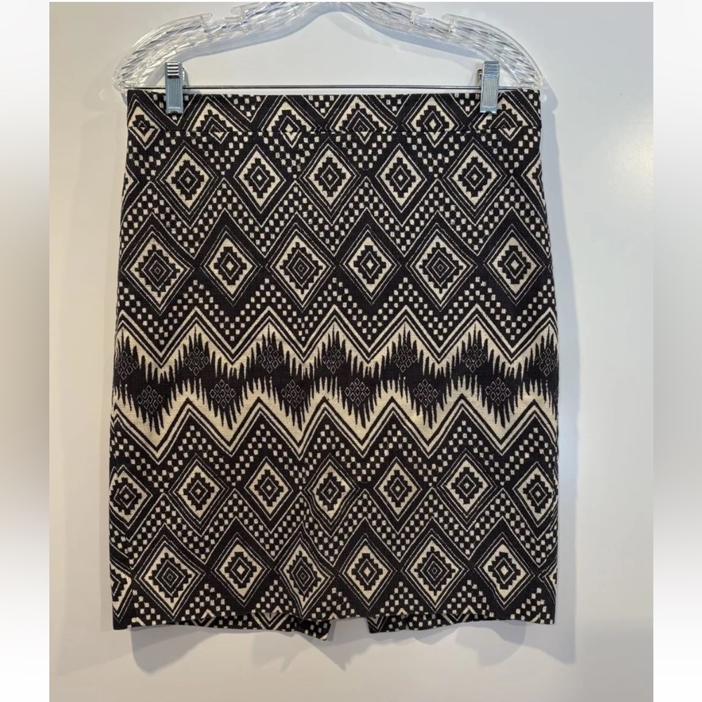 J Crew Geometric Print The‎ Pencil Skirt Womens Size 6 (1693)